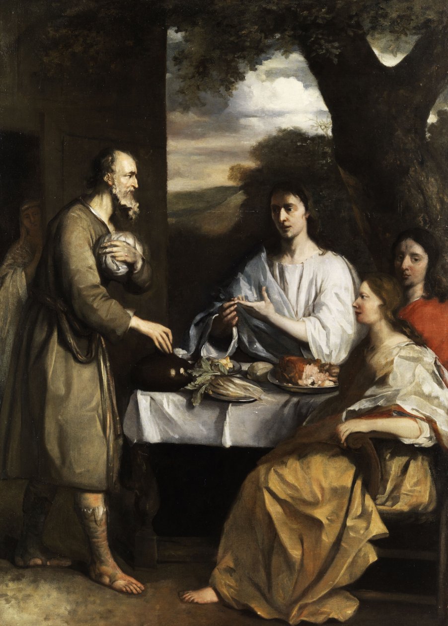Abraham er vert for de tre englene av Alonso del Arco