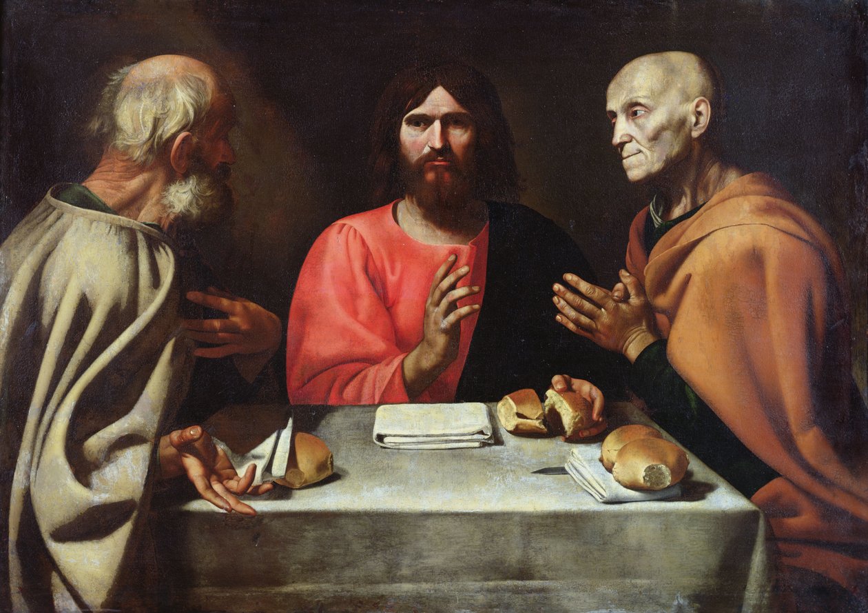 Nattverd i Emmaus, ca. 1610 av Alonso Rodriguez