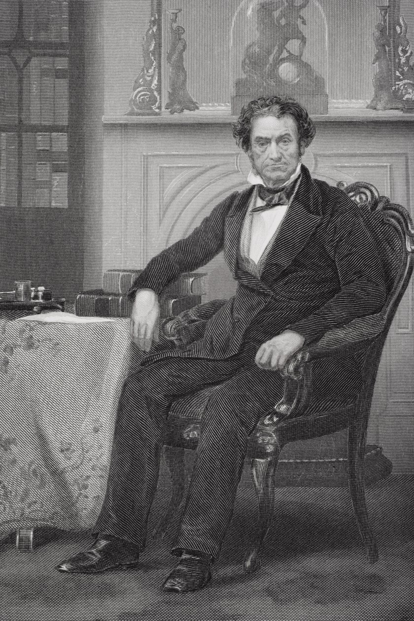 Portrett av Rufus Choate (1799-1859) (litho) av Alonzo Chappel