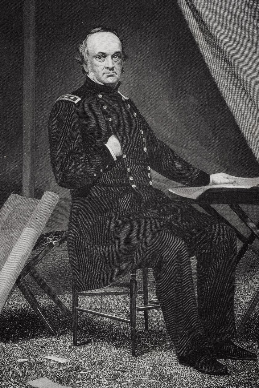 Portrett av Henry Wager Halleck (1815-72) av Alonzo Chappel