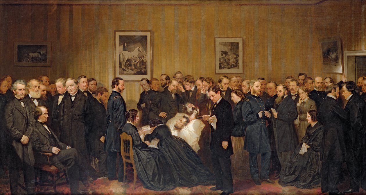 Lincolns død, 1868 av Alonzo Chappel