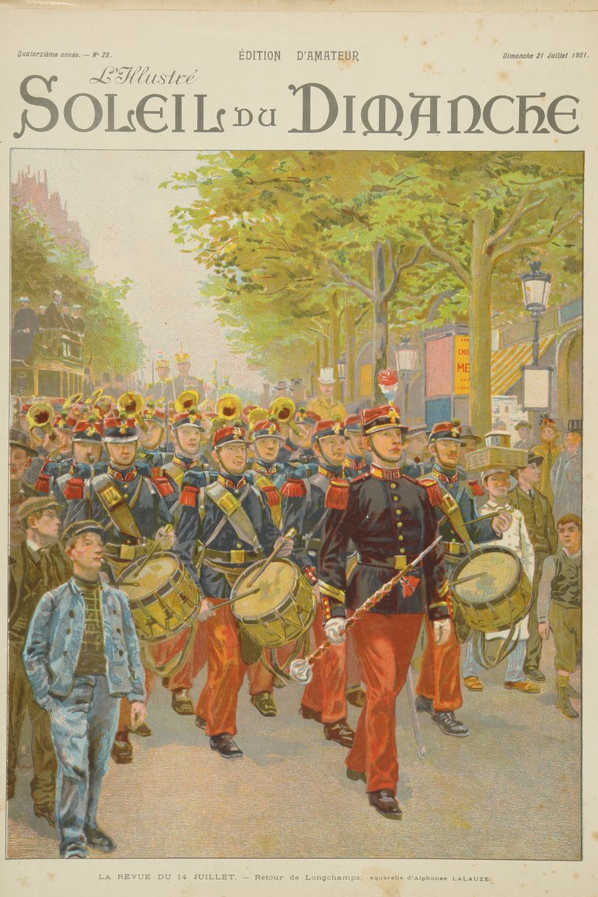 Anmeldelse av 14. juli, illustrasjon fra forsiden av 