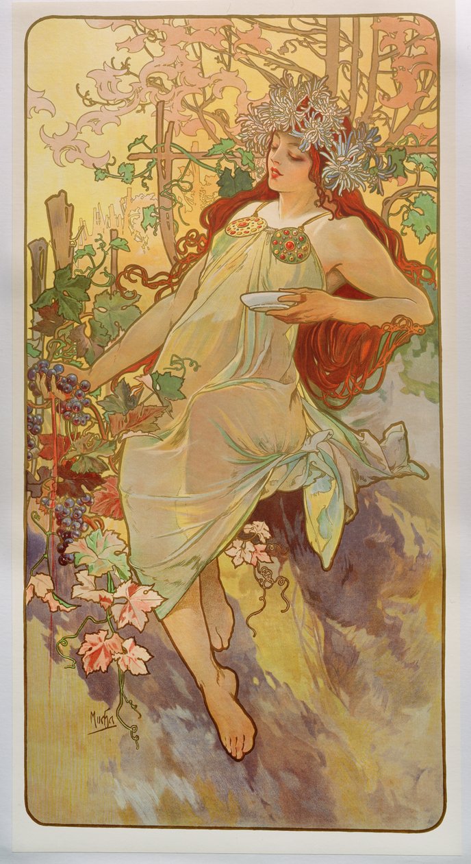 Årstidene: Høst, 1896 av Alphonse Mucha