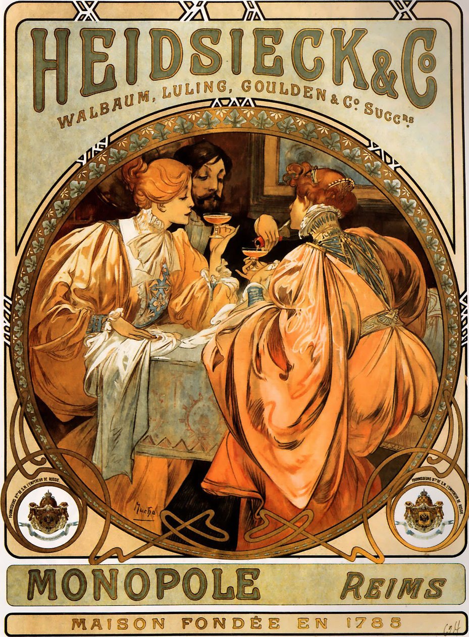 Heidsieck & Co. av Alphonse Mucha