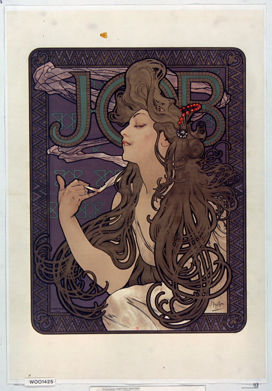 Stillingssigarettannonse av Alphonse Mucha