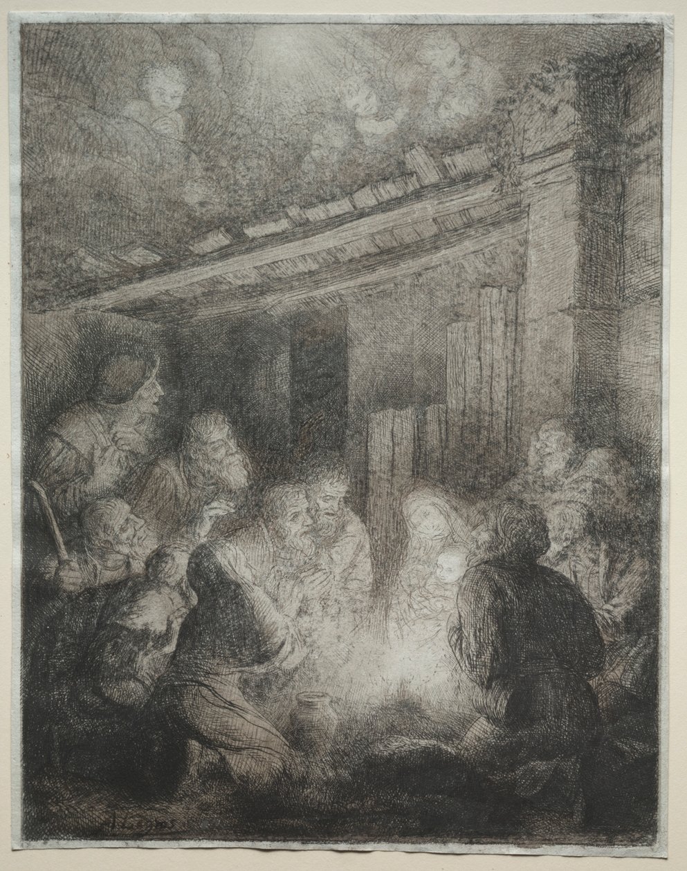 Tilbedelse av hyrdene. av Alphonse Legros
