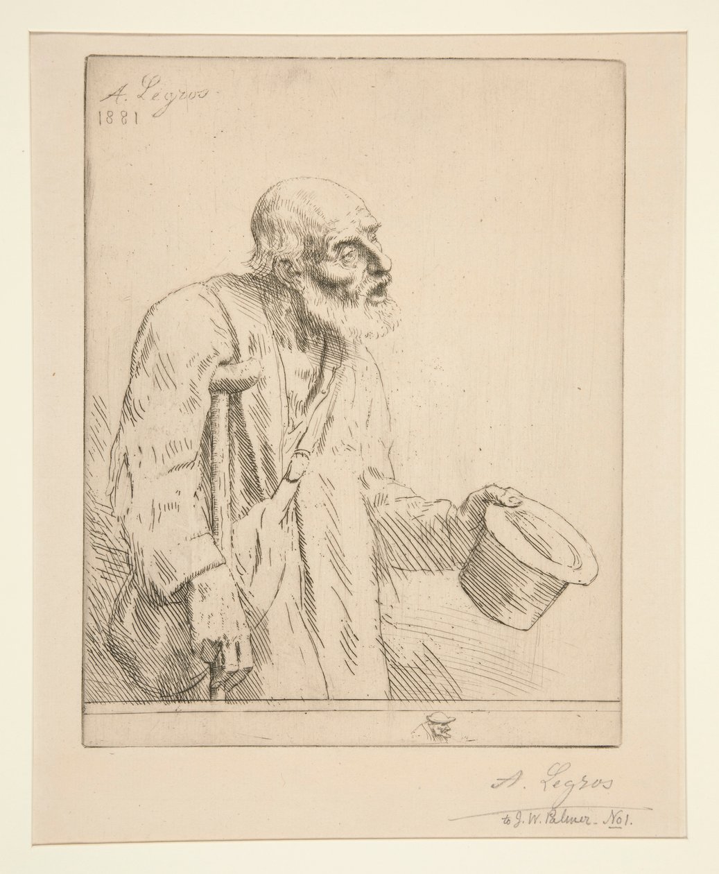 Tigger med krykker av Alphonse Legros