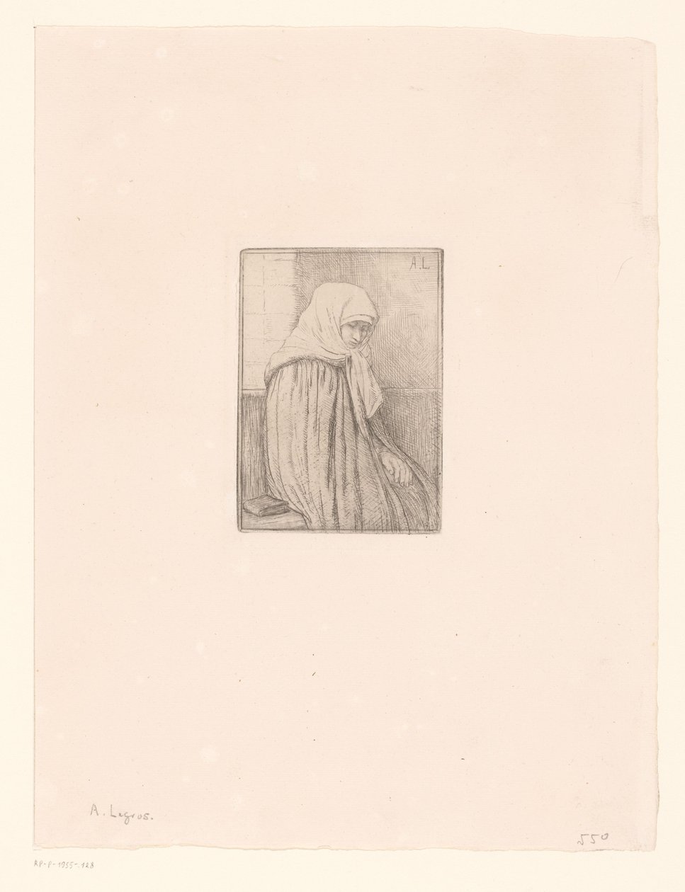 Bretonsk kvinne med skjerf av Alphonse Legros