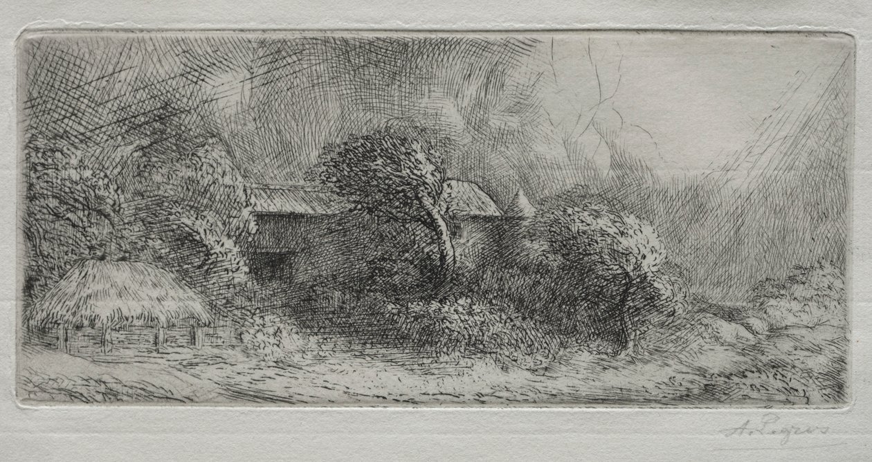 Chailli: gylden effekt. av Alphonse Legros
