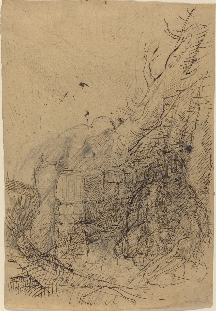Døden og vedhoggeren av Alphonse Legros
