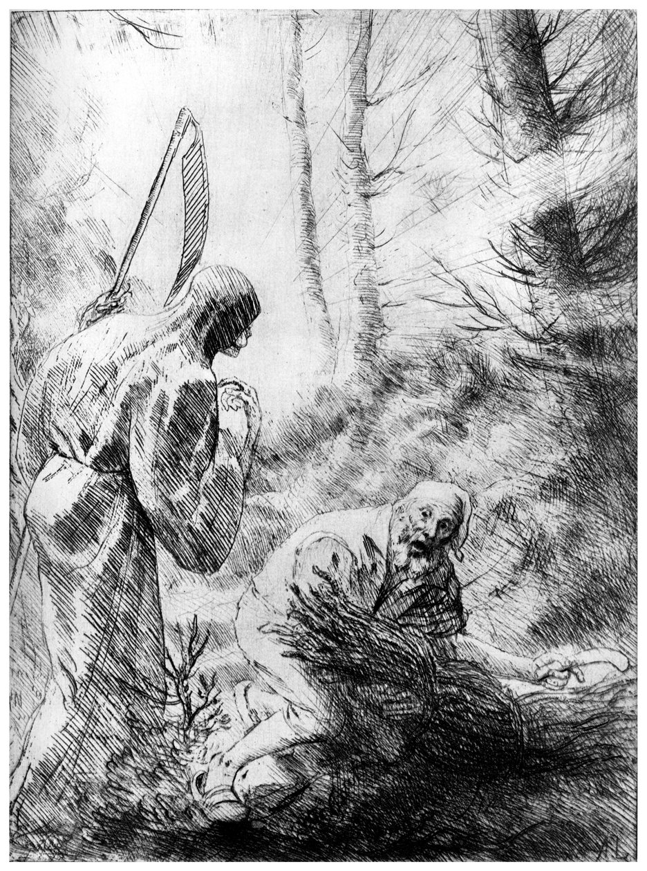 Død av en Woodhewer, c1860-1910 1924. av Alphonse Legros