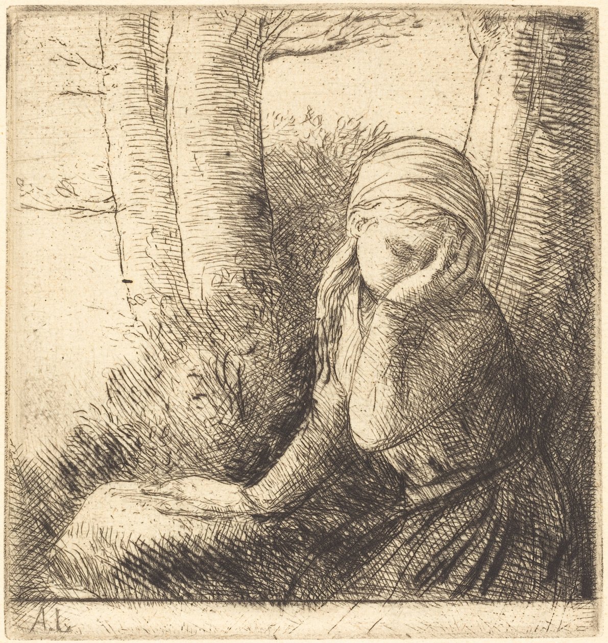 Desperat ung jente av Alphonse Legros