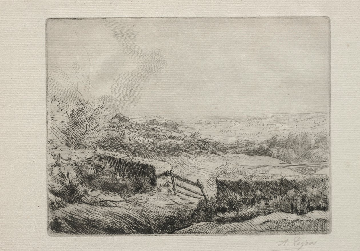 Inngang til feltet. av Alphonse Legros