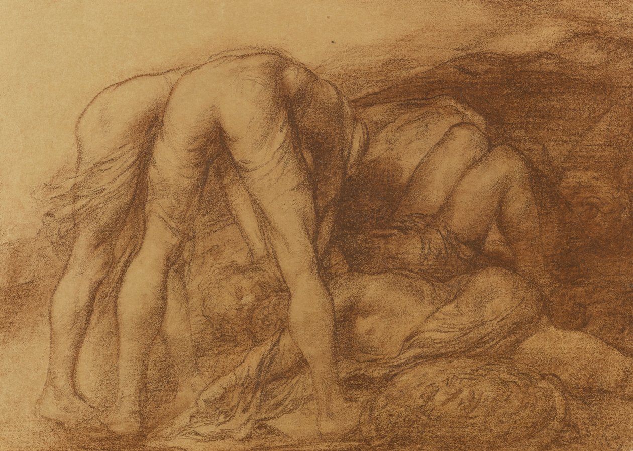 Figurer som fjerner døde soldater av Alphonse Legros