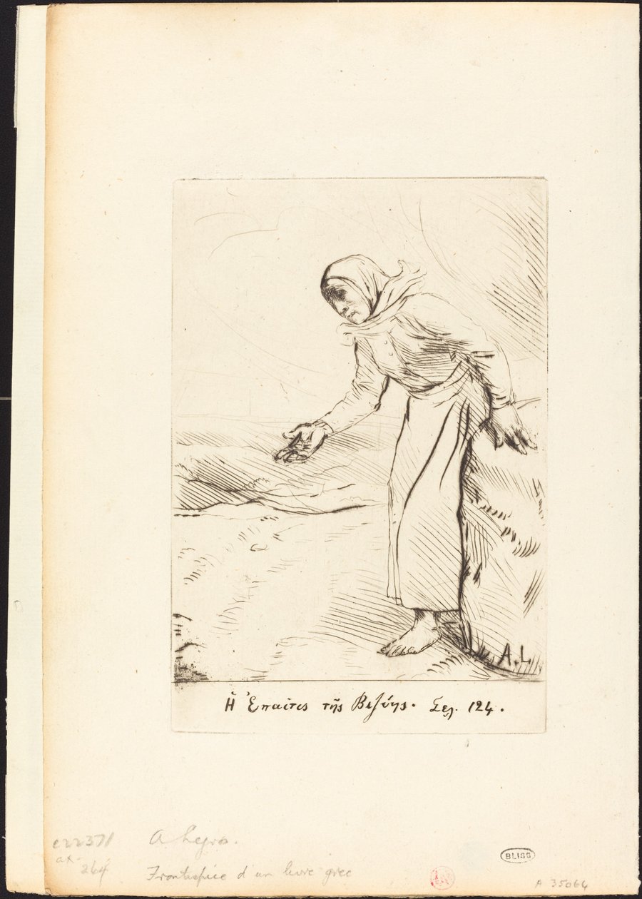 Frontispice The Beggar Woman of Veze. av Alphonse Legros
