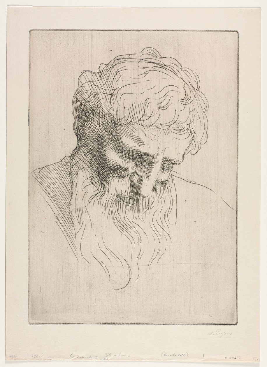 Leder av en mann. av Alphonse Legros