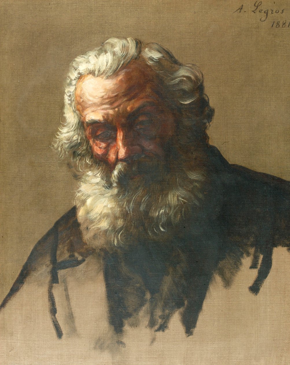 Leder av en gammel mann av Alphonse Legros