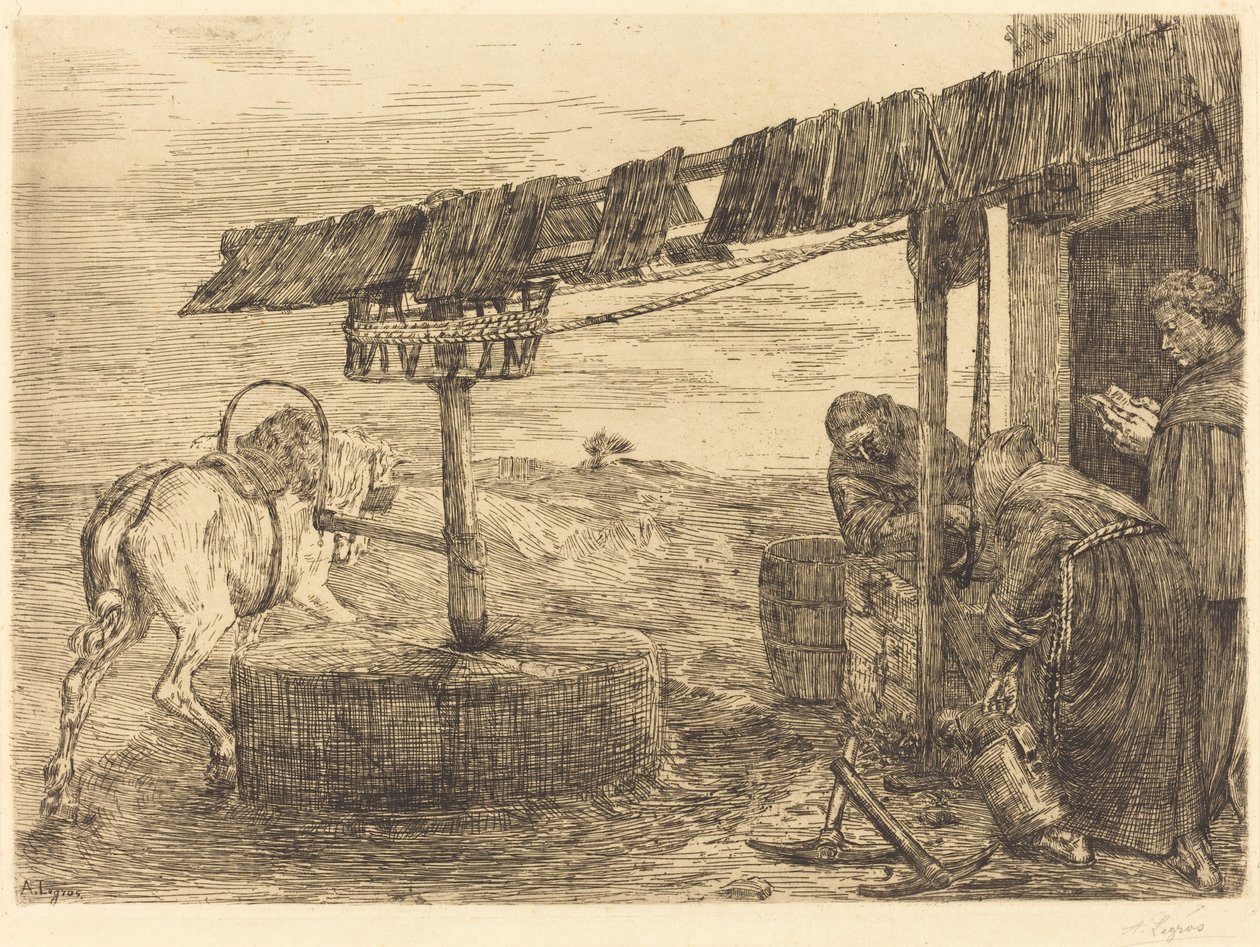 Hestedrevet mølle (Le manege) av Alphonse Legros