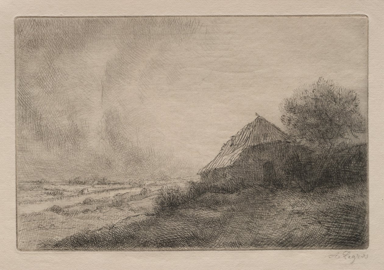 Hovel on the Hill av Alphonse Legros
