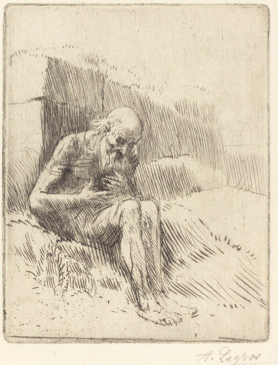 Job, 2. plate. av Alphonse Legros