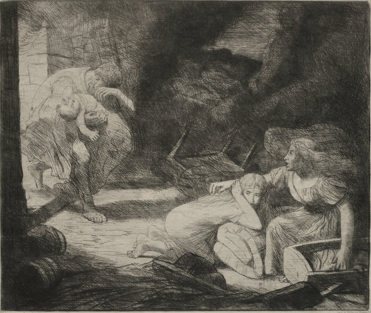 Brannen av Alphonse Legros
