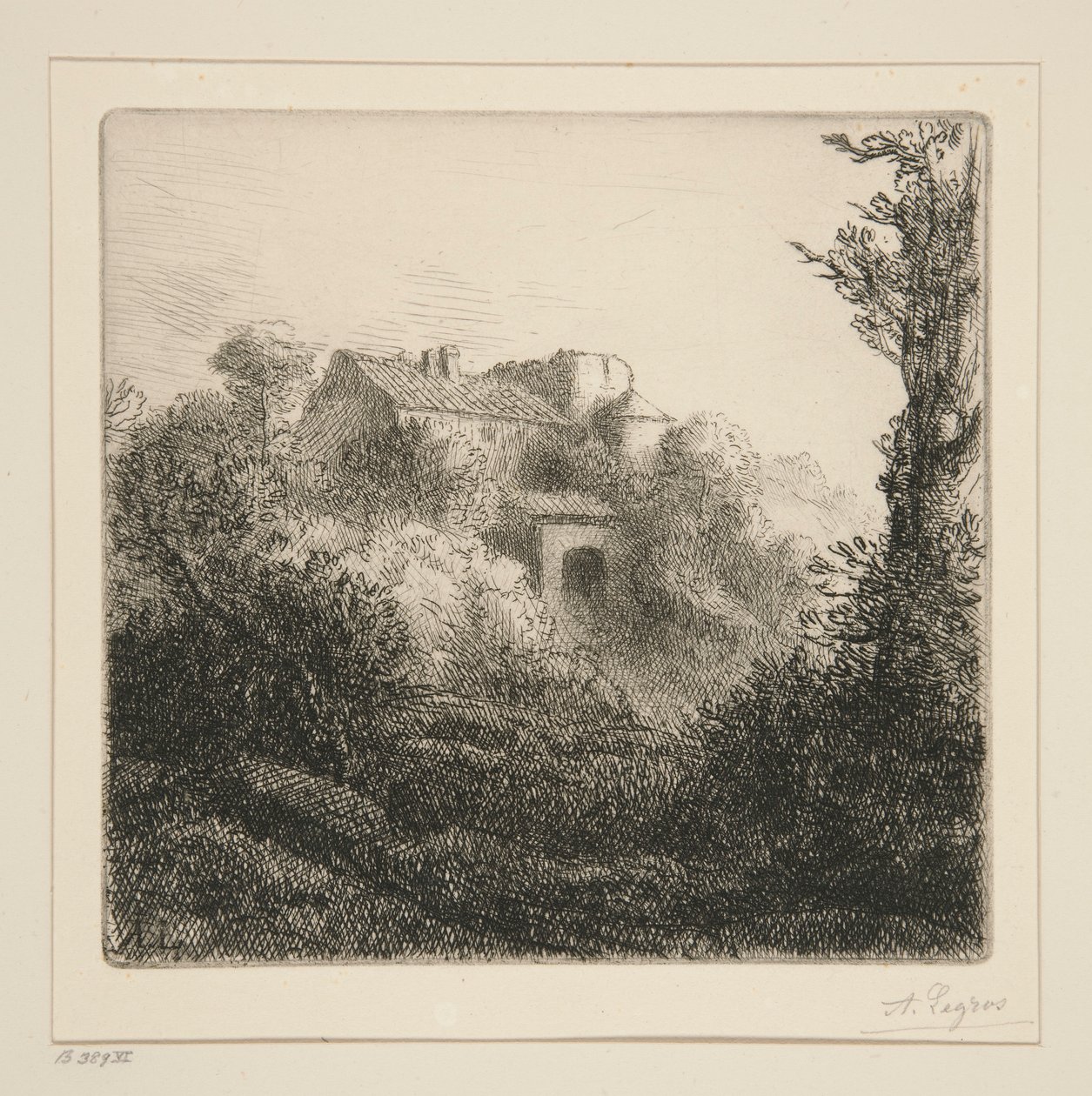 Gården på bakken av Alphonse Legros