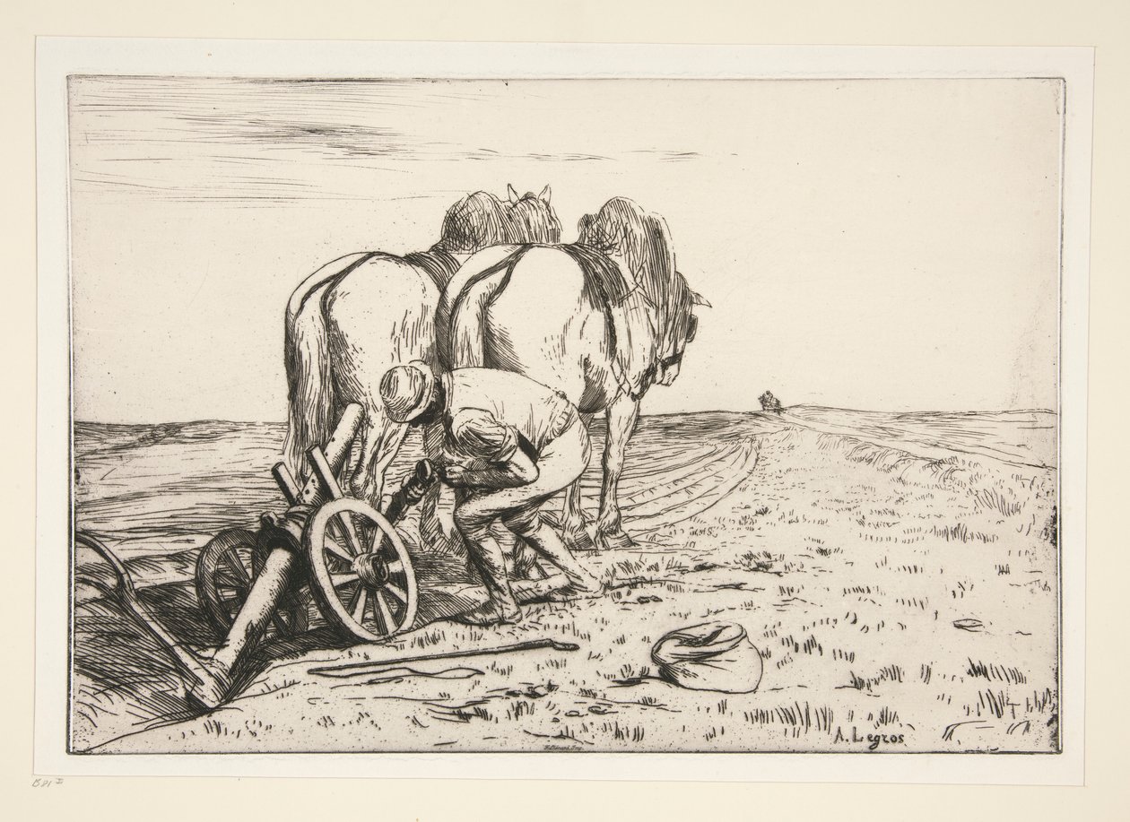 La charrue (Plogen) av Alphonse Legros