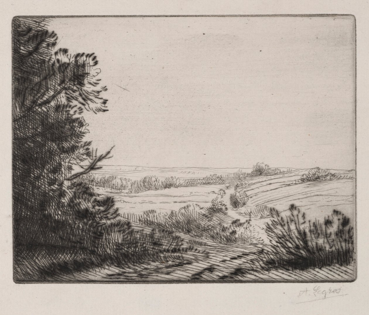 Landskap. av Alphonse Legros