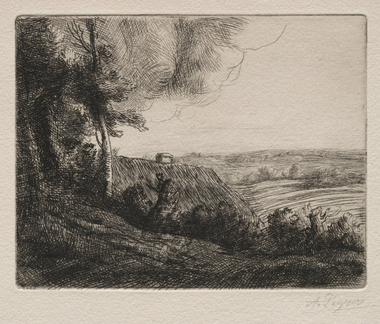 Landskap. av Alphonse Legros