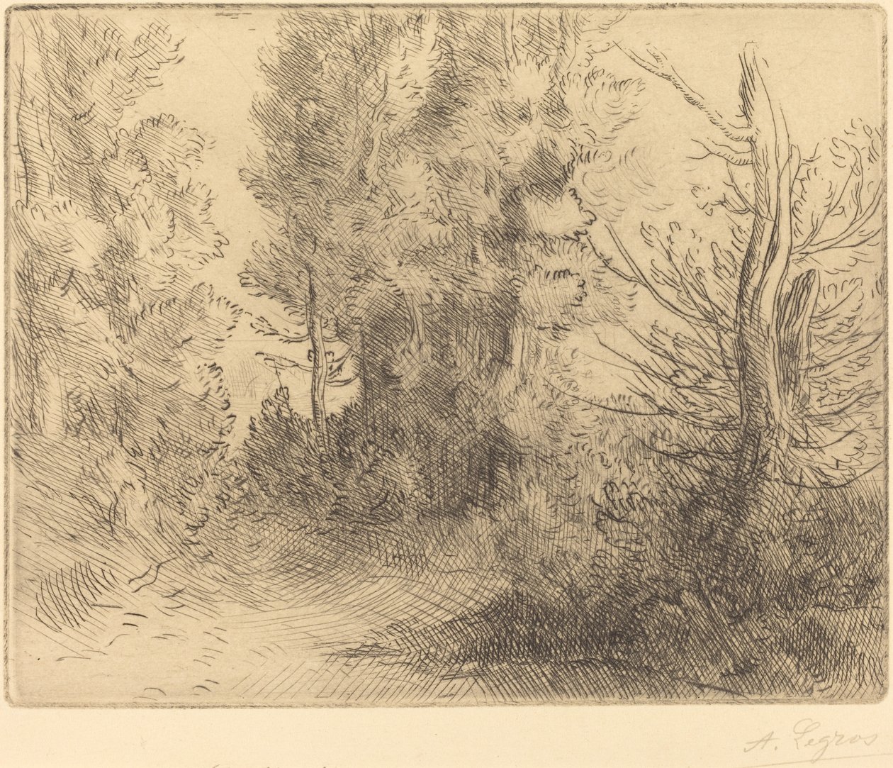 Landskap: Nær Chailleux av Alphonse Legros