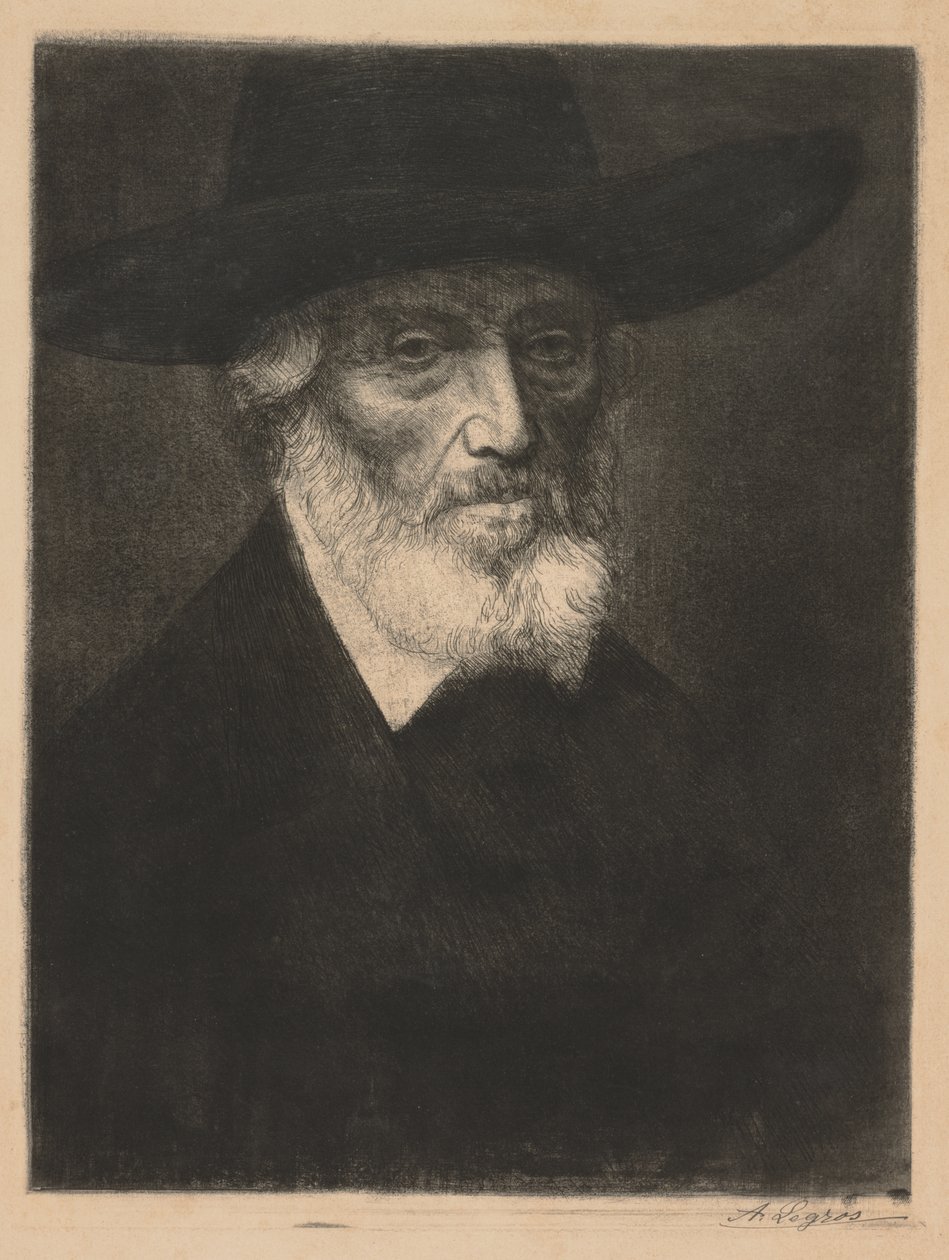 Stort portrett av Thomas Carlyle av Alphonse Legros