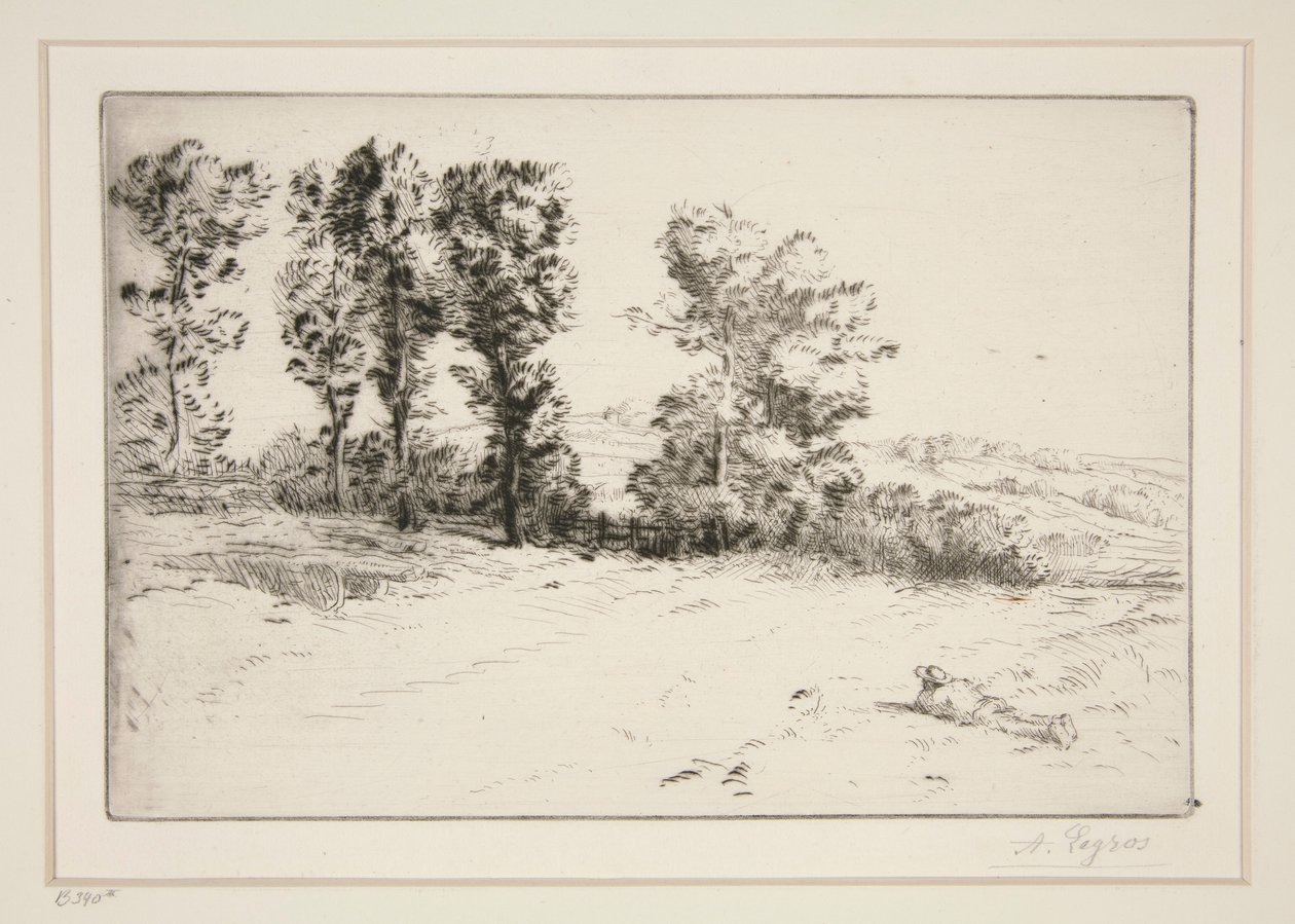 Le pre ensoleille (Eng i solskinn) av Alphonse Legros