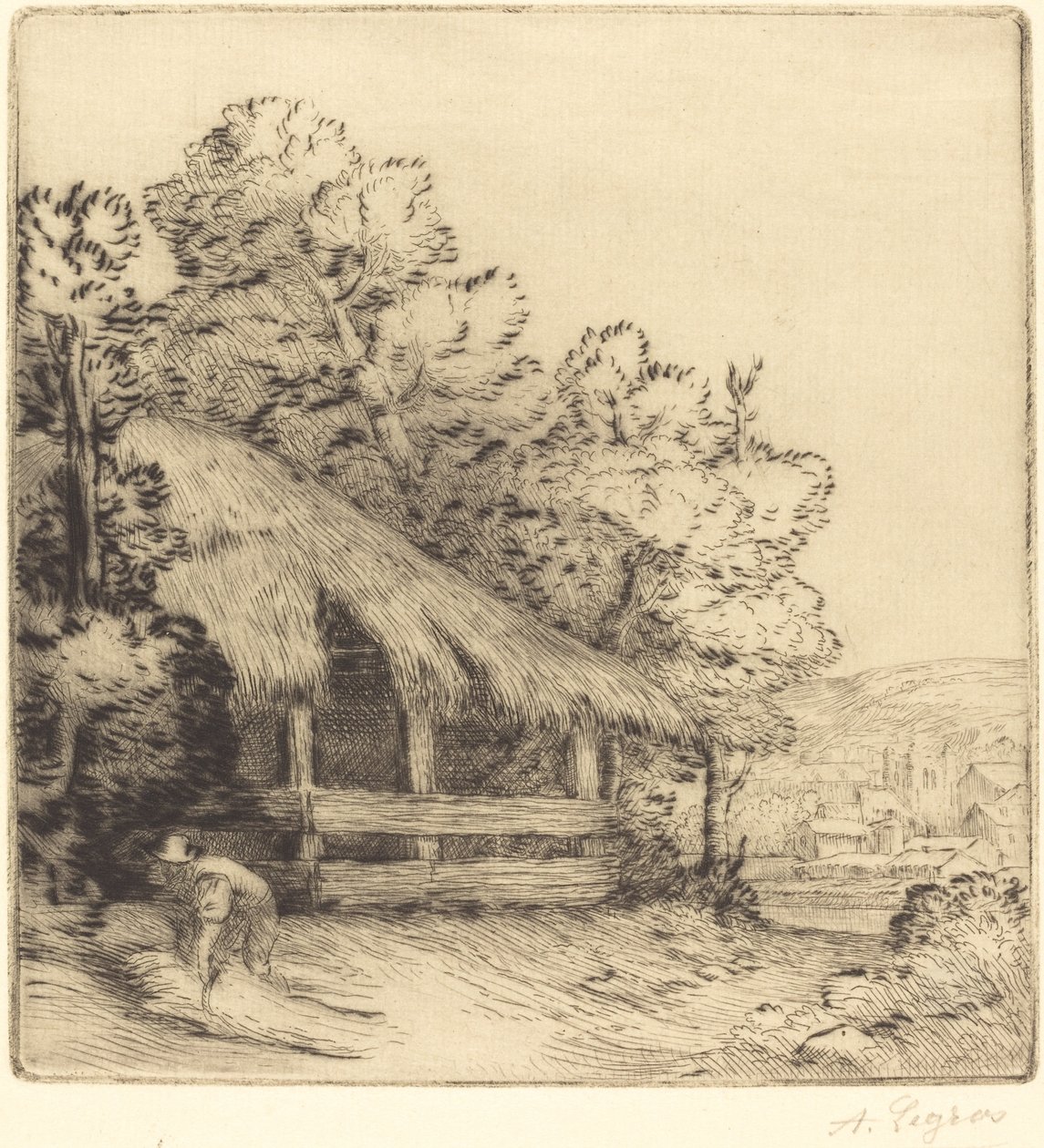 Little Shelter Le petit hangar. av Alphonse Legros