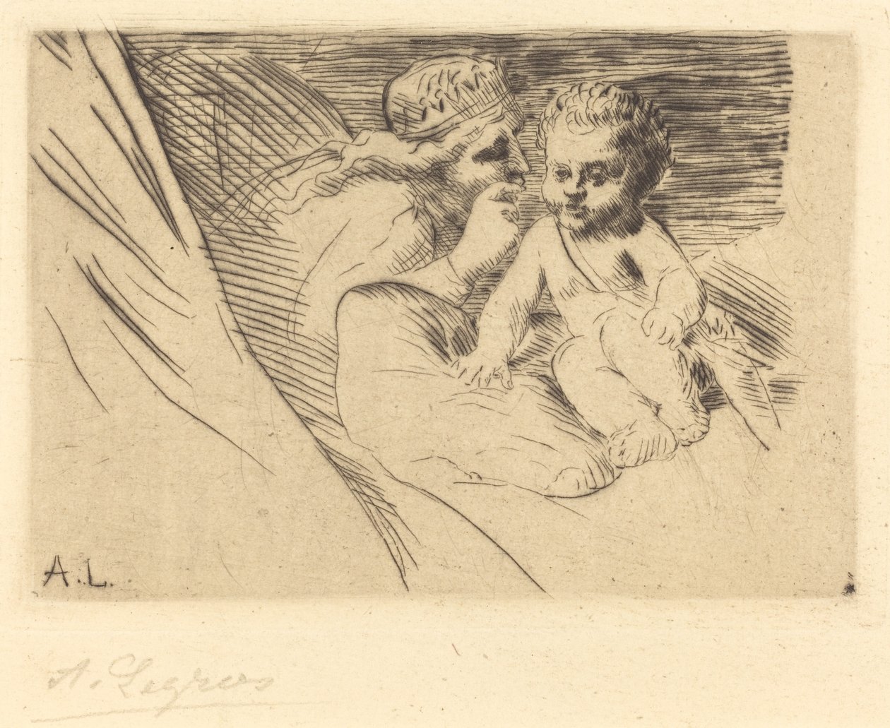 Mab og Cupid (Mab et Cupidon) av Alphonse Legros