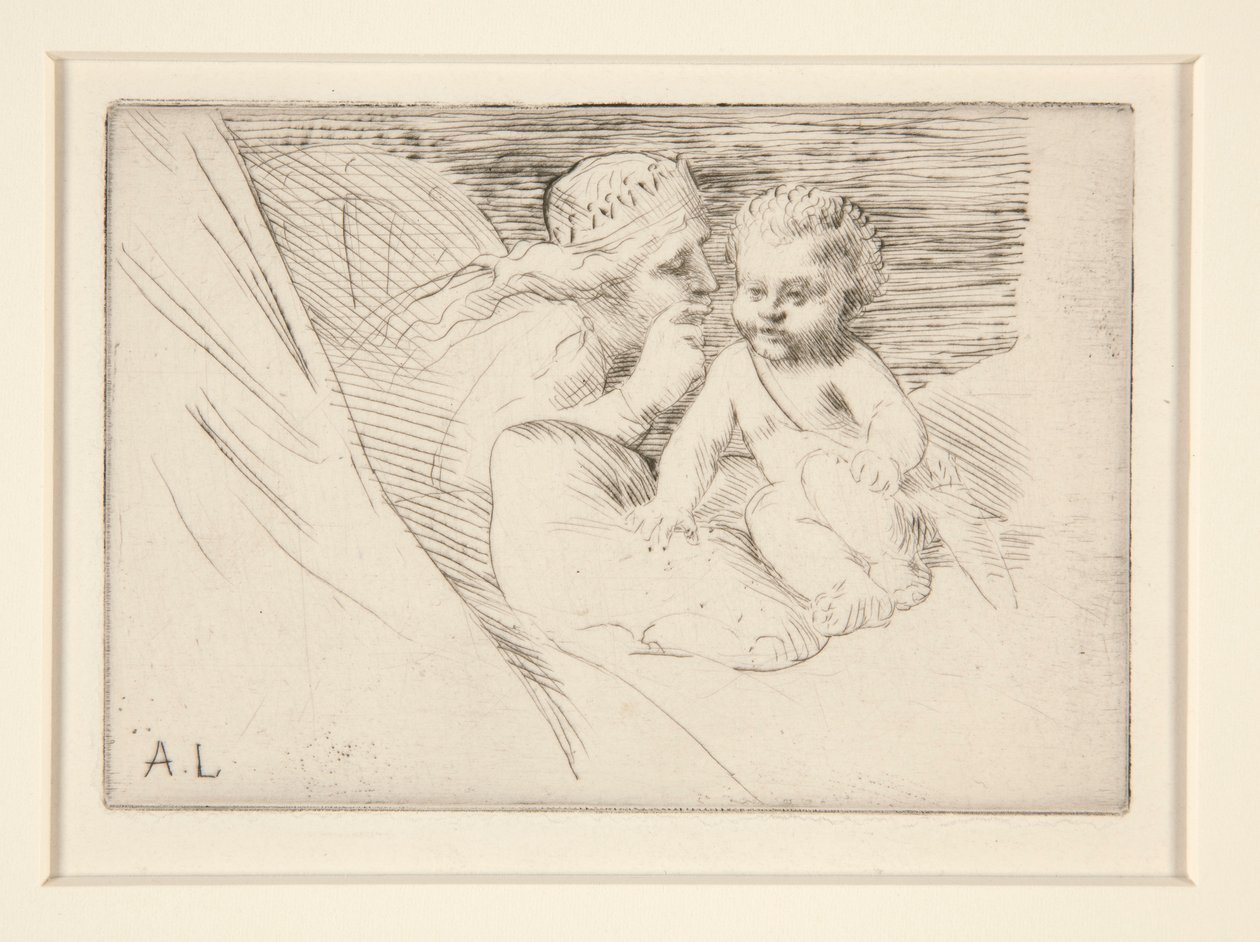 Mab et Cupidon (Mab og Cupid) av Alphonse Legros