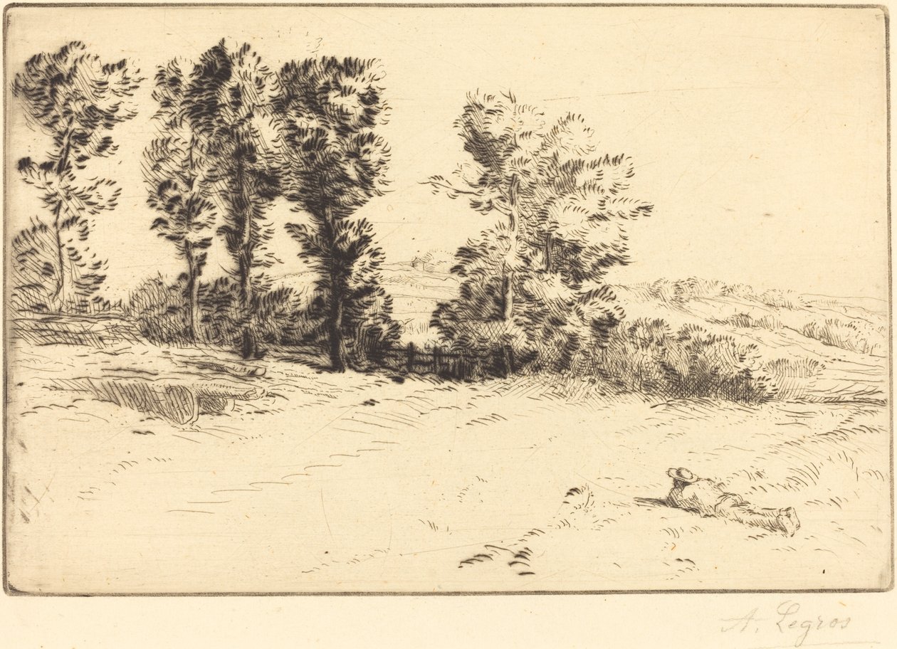 Eng i solskinn (Le pre ensoleille) av Alphonse Legros
