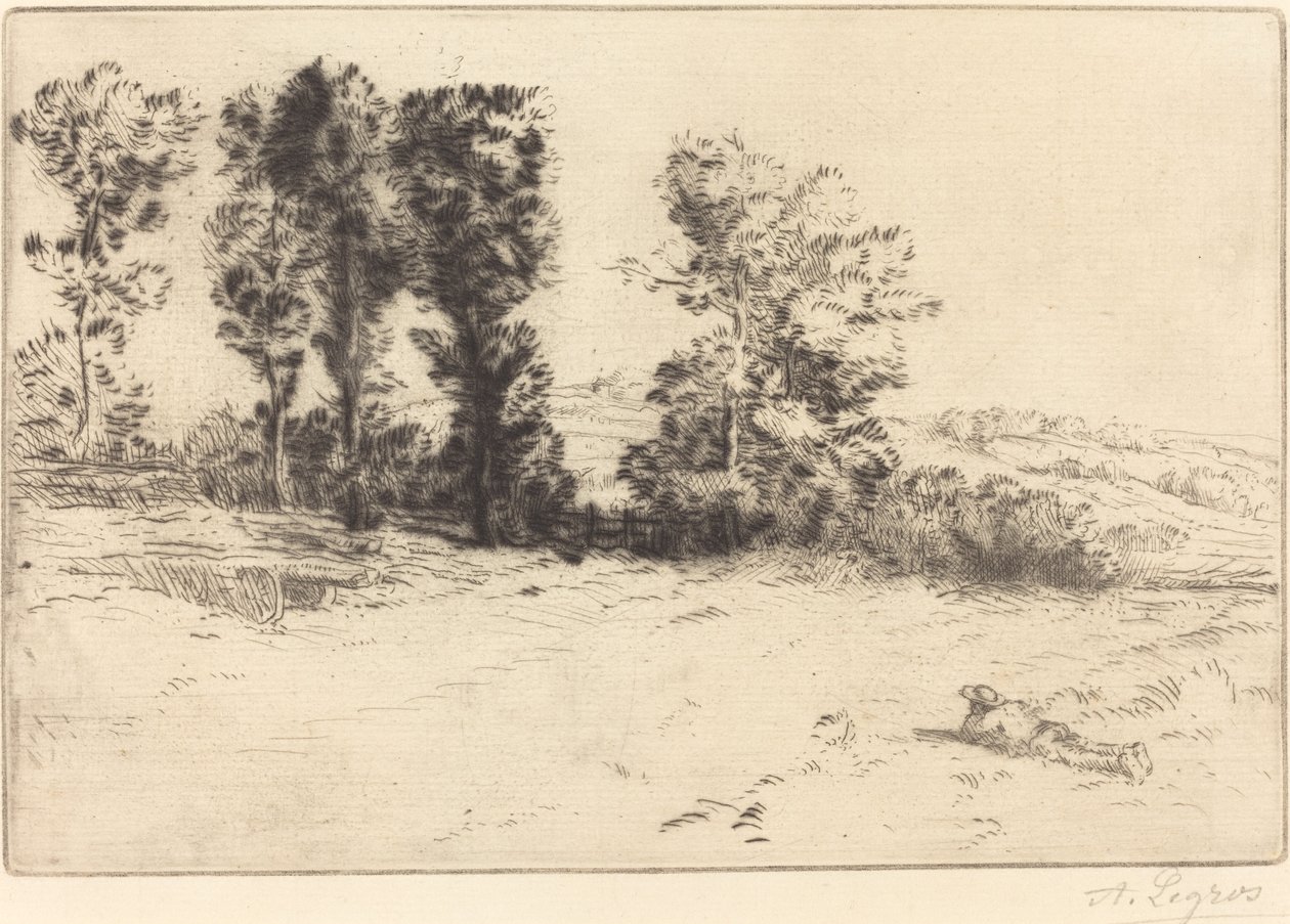 Eng i solskinn (Le pre ensoleille) av Alphonse Legros
