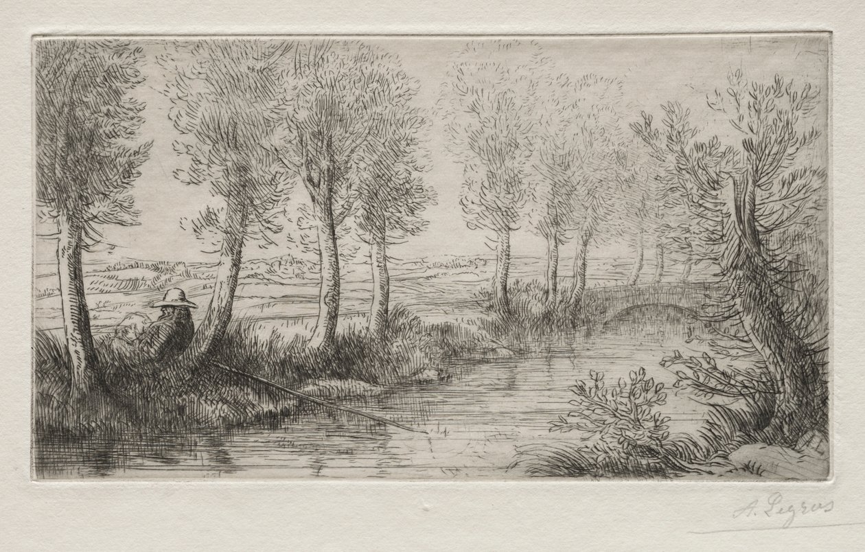 Nær møllen. av Alphonse Legros