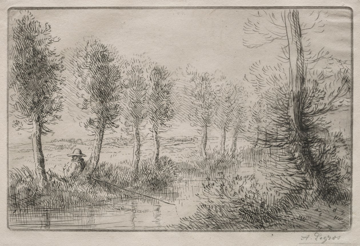 Nær møllen. av Alphonse Legros