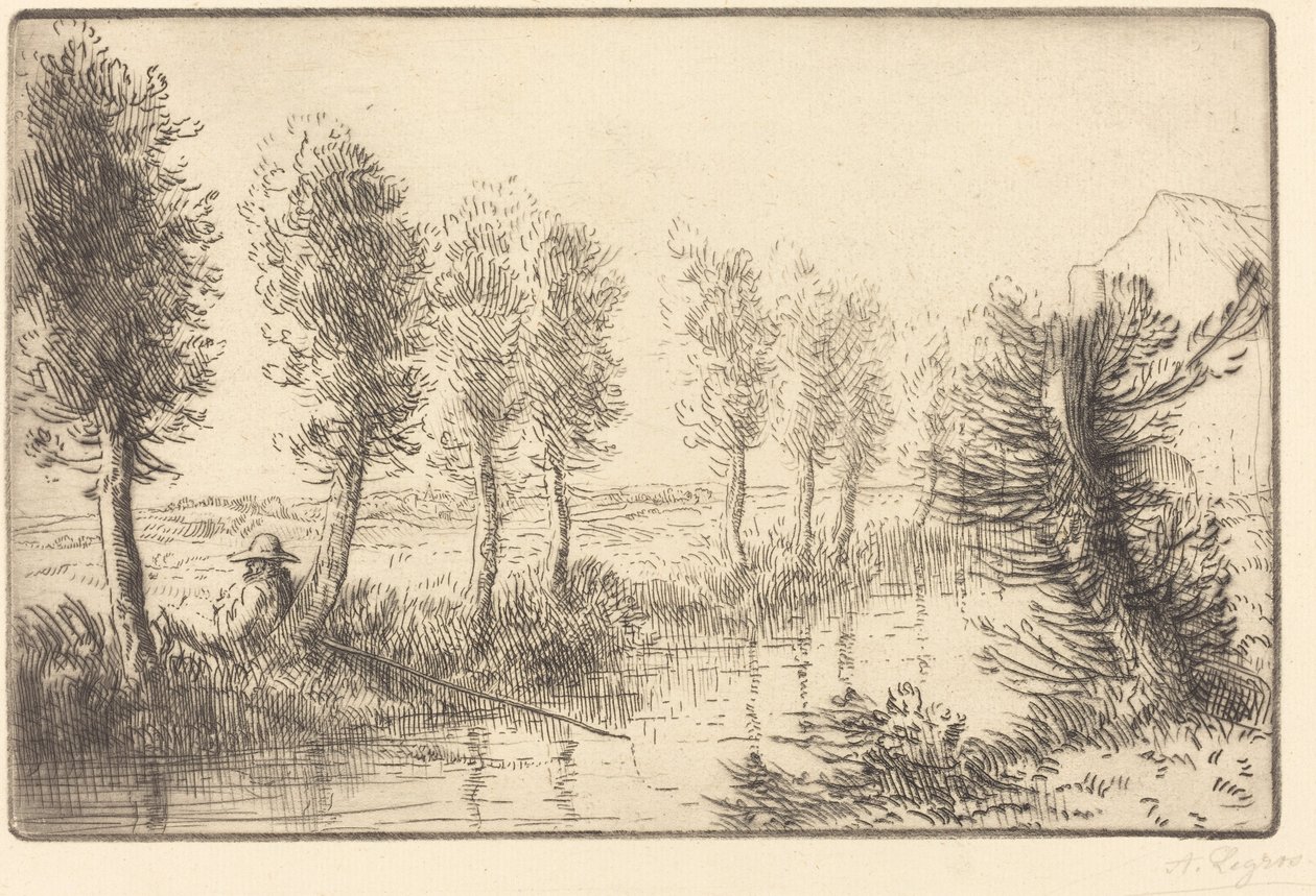 Nær Mill Pres du moulin. av Alphonse Legros