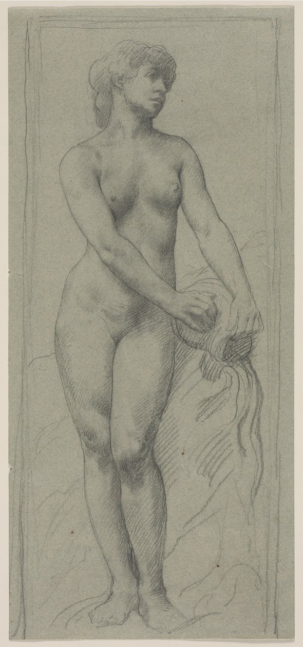 Naken kvinne. av Alphonse Legros