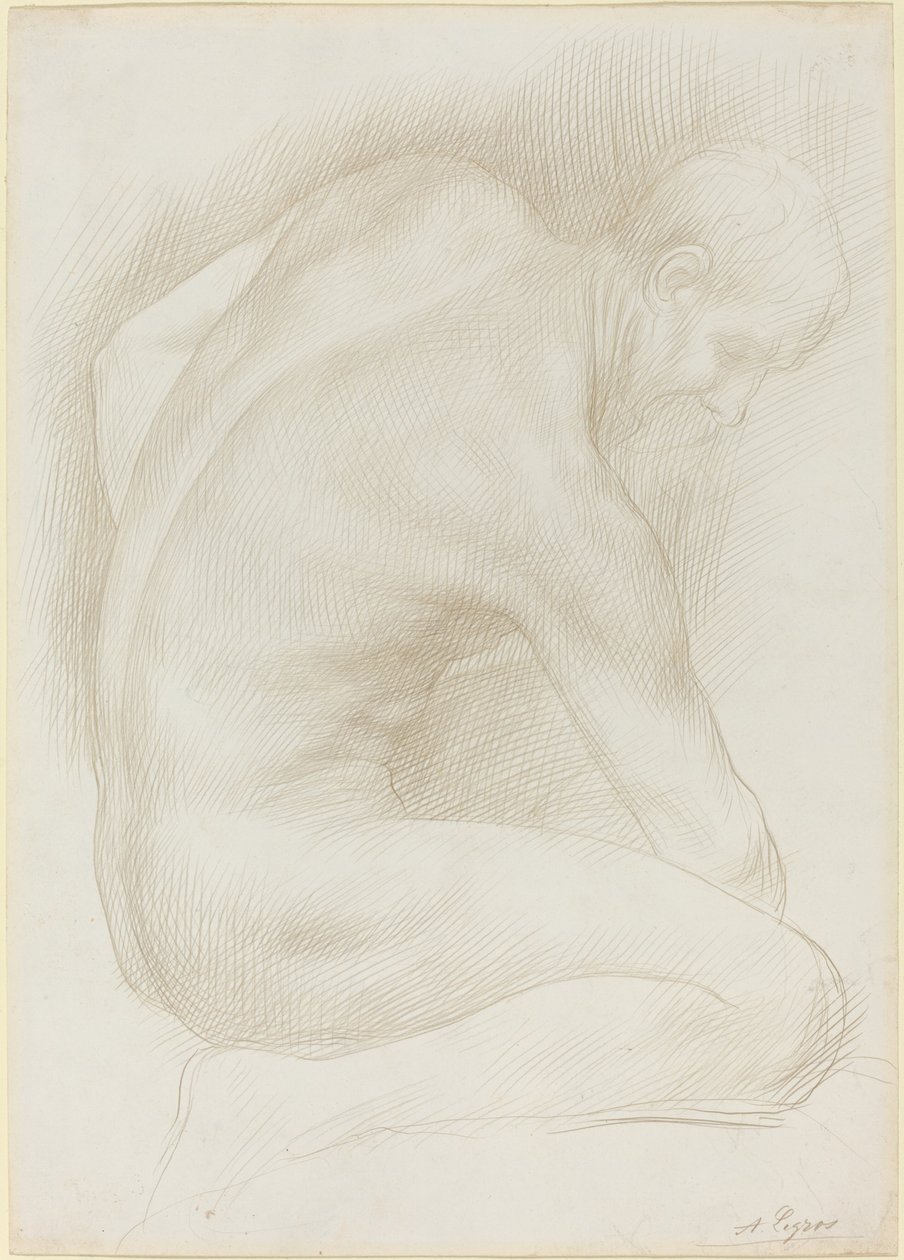 Gammel mann av Alphonse Legros