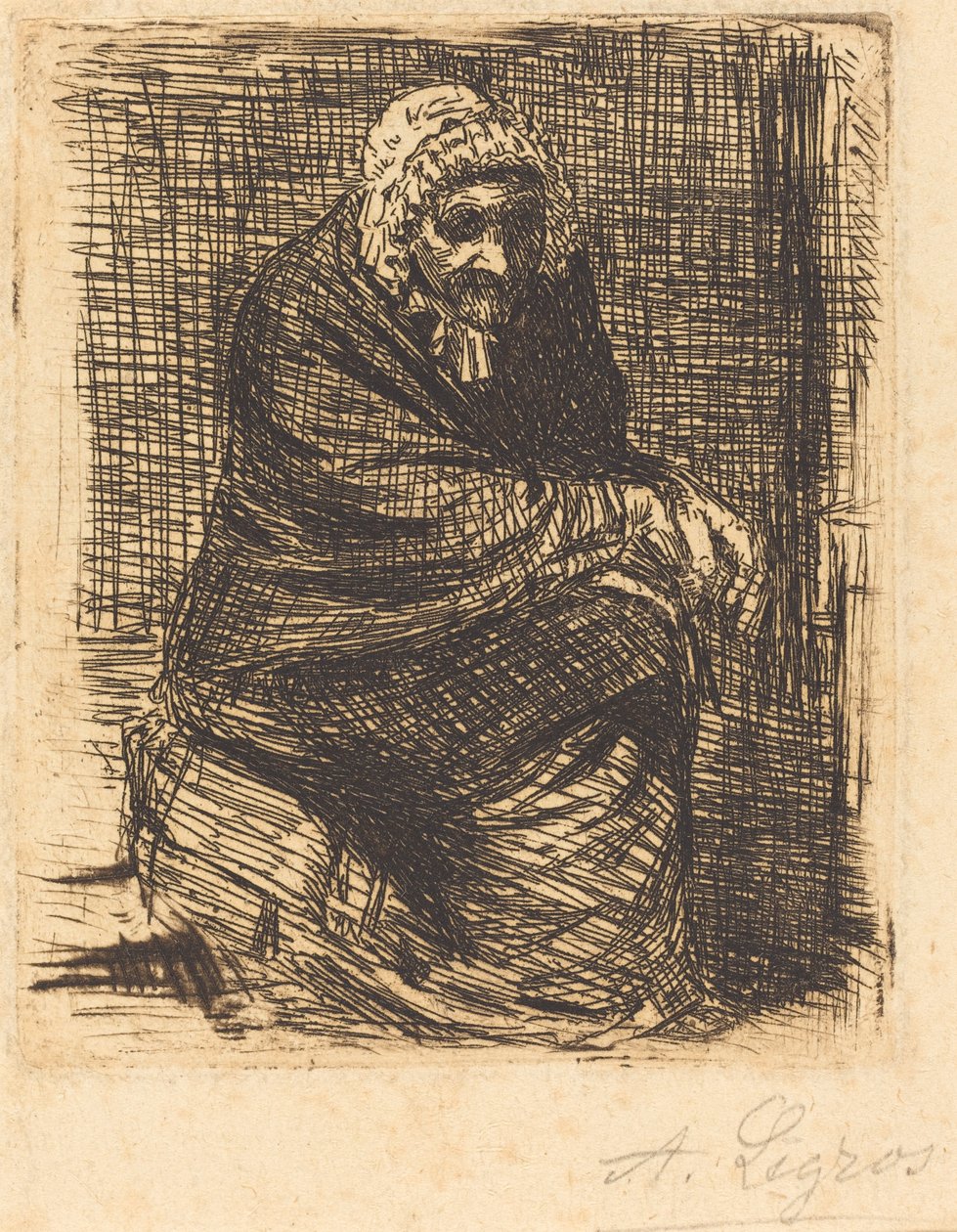 Gammel kvinne sitter Den gamle kvinnen sitter. av Alphonse Legros