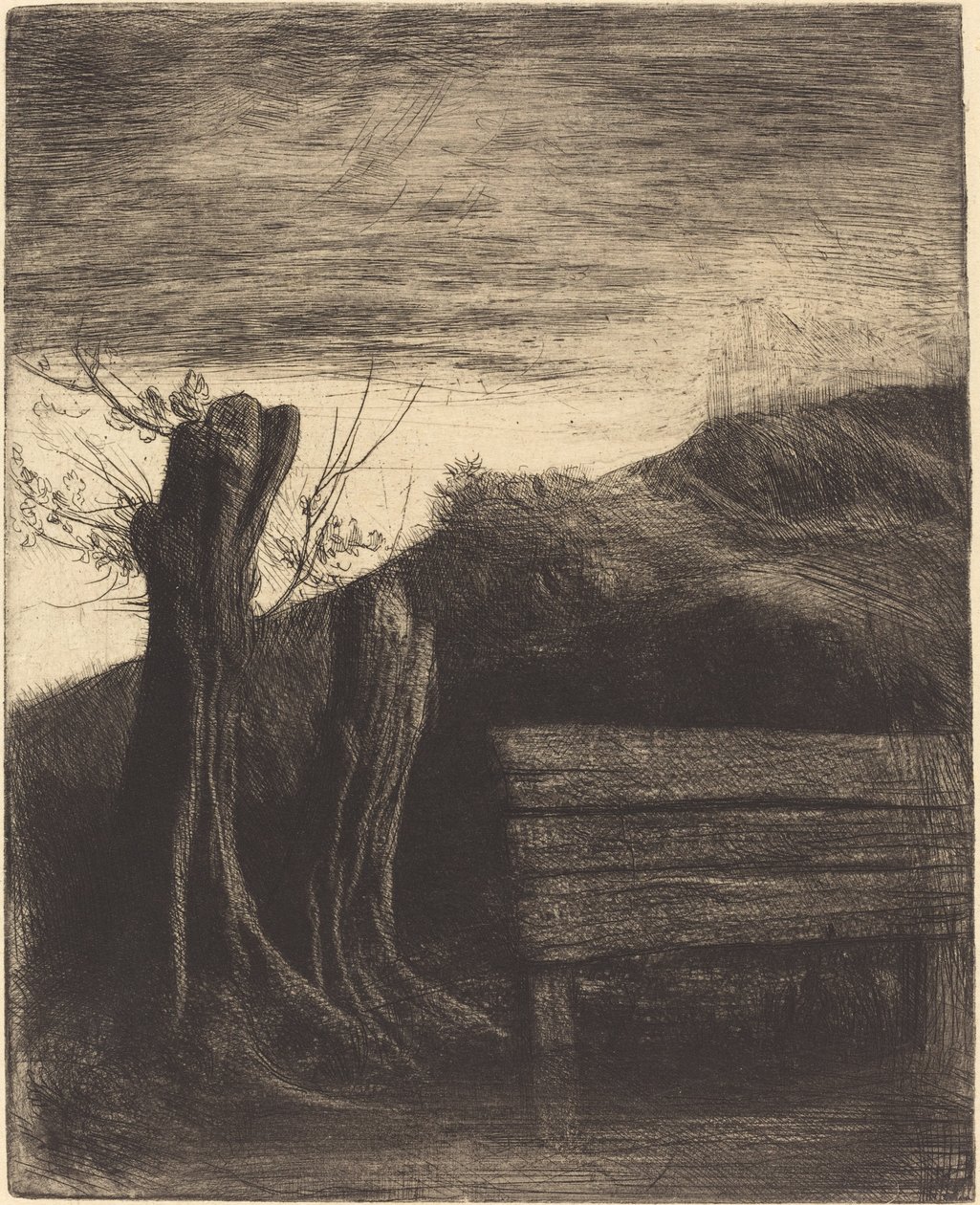 Pollard Willows Les saules tetards. av Alphonse Legros