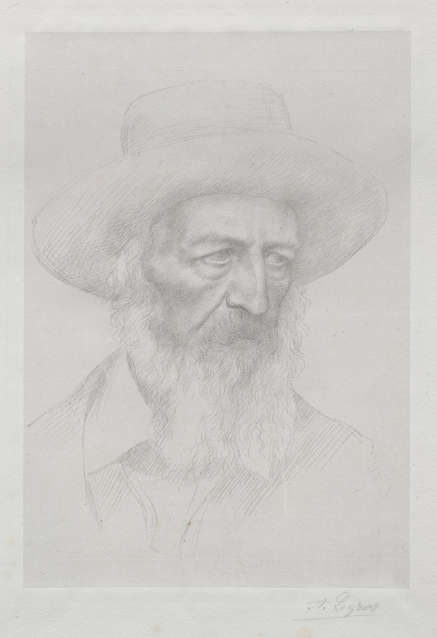 Portrett av Alfred Lord Tennyson av Alphonse Legros