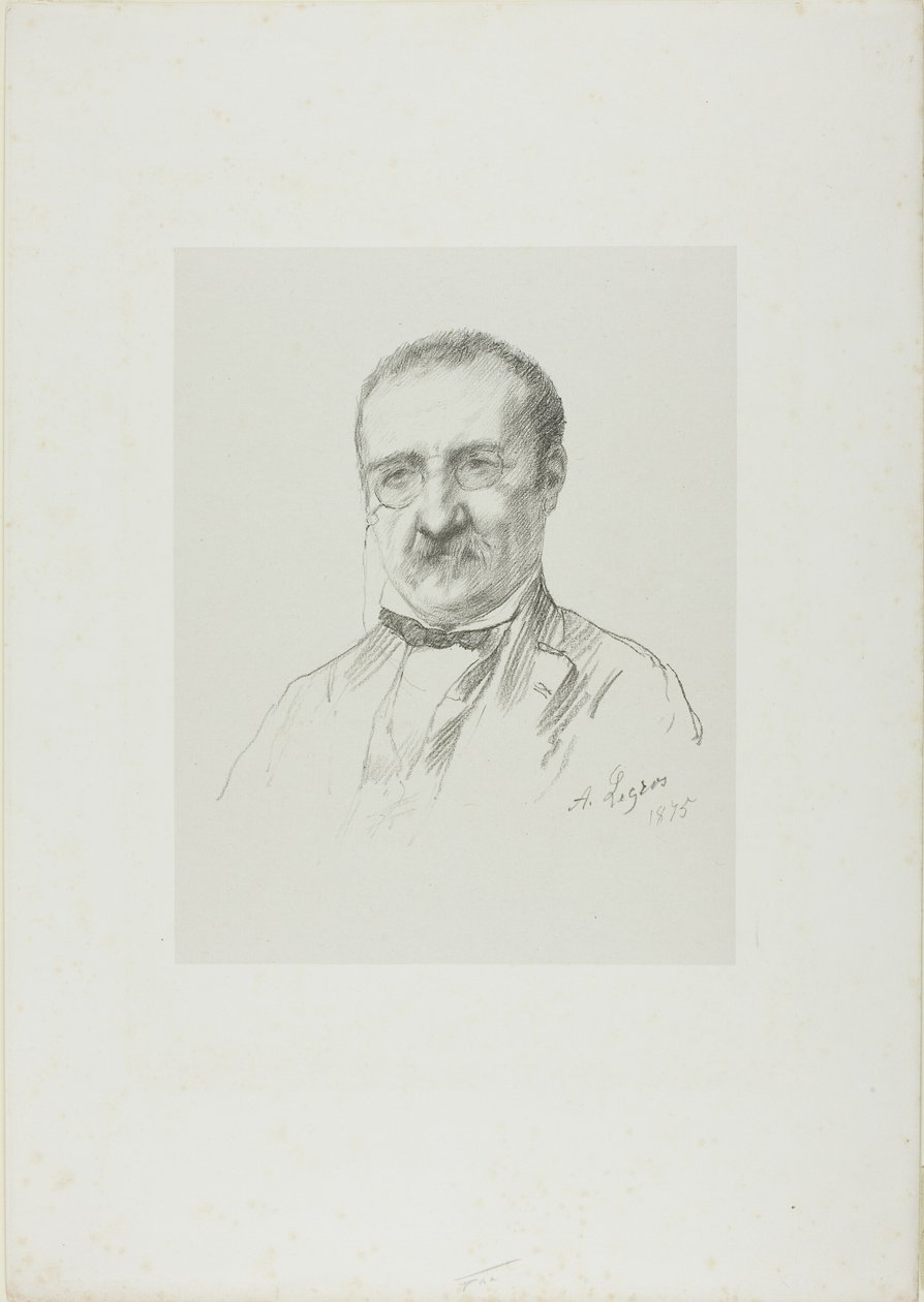 Portrett av Champfleury av Alphonse Legros