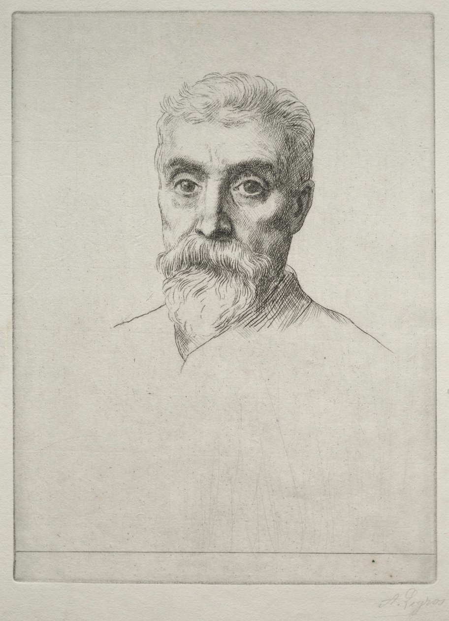 Portrett av Sir Hiram S. Maxim. av Alphonse Legros