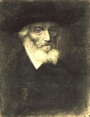 Portrett av Thomas Carlyle (radering) av Alphonse Legros