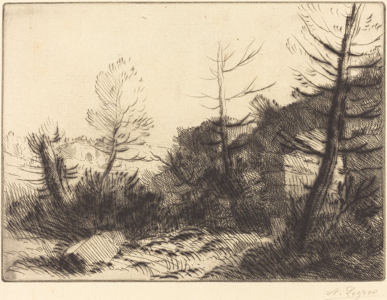Romersk ruin (Ruine romaine) av Alphonse Legros