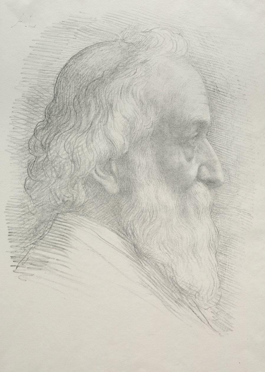 Selvportrett (10. plate) av Alphonse Legros
